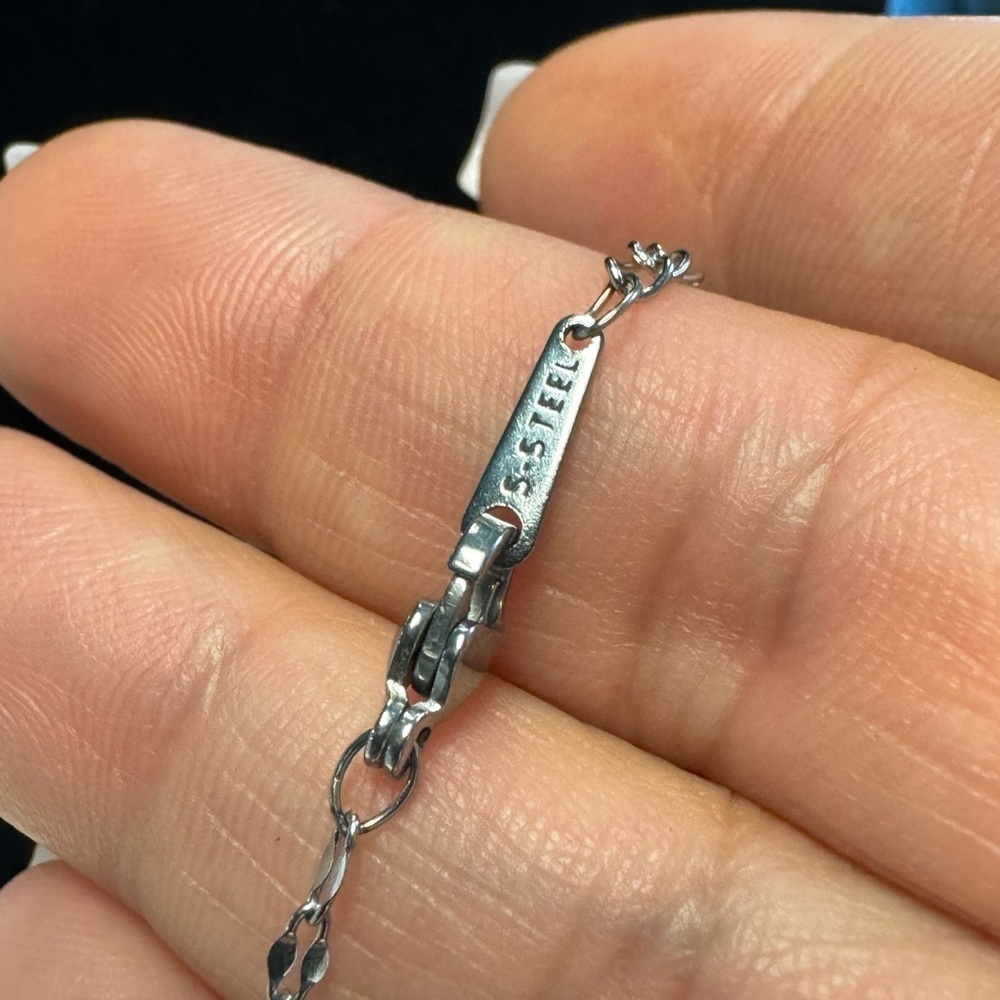Y2K Blue Planet Star Pendant Necklace White Gold Plated Stainless Steel Jewelry - Picture 5 of 8